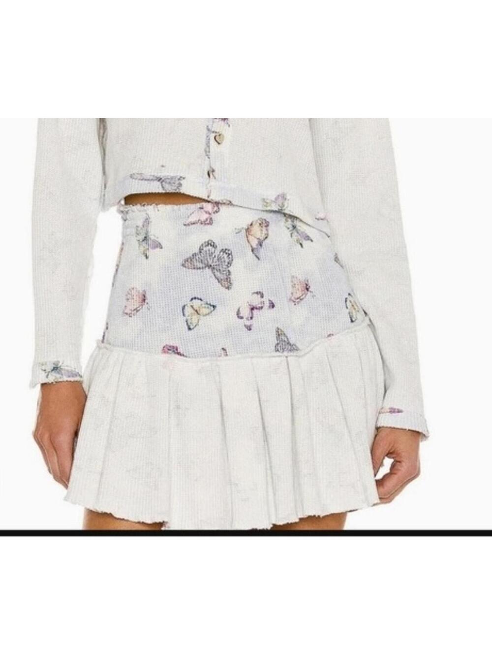 LoveShackFancy Desta Mini Skirt size P